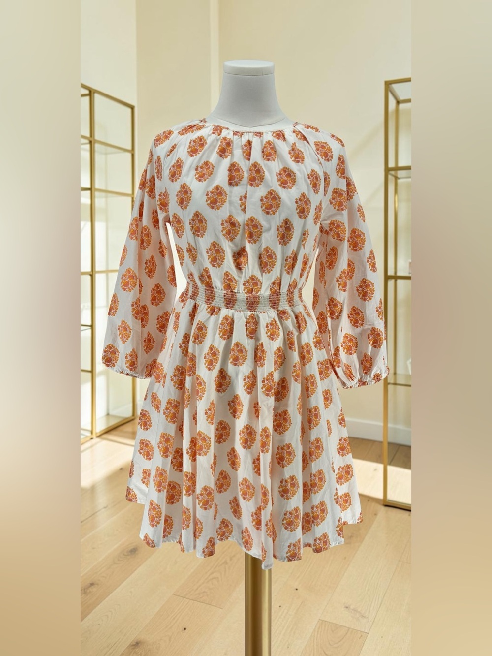 J.Crew Smocked-Waist Gathered Floral Block Print Mini Dress‎ - Size XS